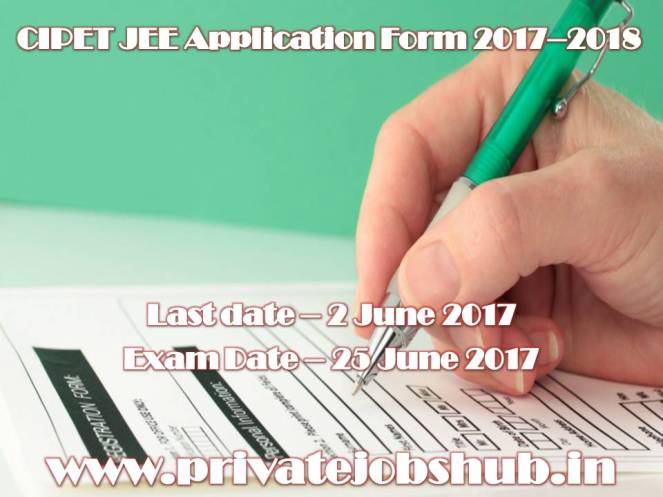 CIPET JEE Application Form